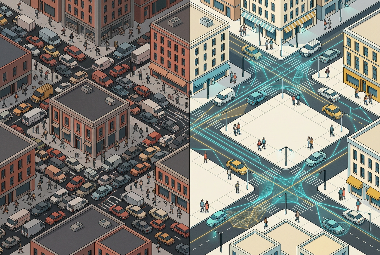 Ilustración conceptual de seguridad predictiva
